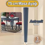 Badem10 Elit Masa Dresuar Ayağı 75 cm Plastik Antrasit Gri Ayak Mutfak Yemek Masası Mobilya Ayakları
