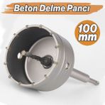 Badem10 Elmas Beton Delme Pançı Sds 100MM Yüksek Dayanımlı Profesyonel Beton Delme Ucu Temiz Kesim - 100 mm - Gri