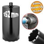 Badem10 Elmas Karot Ucu 152 mm Shun Beton Zemin Duvar Delme Delik Açma Panç Aparat Uç Deprem Numune Al Test