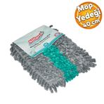 Badem10 Ev Ofis İş yeri Sillgech Mikrofiber Makarna Temizlik Kurulama Mop Vileda Yedeği 40 Cm EH320