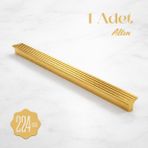 Badem10 Foça Çizgili Altın Çekmece Kulp 224 mm Modern Metal Dolap Kulbu Mutfak Banyo Gardırop