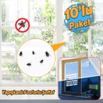 Badem10 Fosforlu Yapışkanlı Şeffaf Kokusuz Haşere Sinek Kapanı Şerit Bandı 215 mm x 125 mm 10'lu Paket