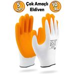 Badem10 Genel Iş Eldiveni Inşaat Sanayi Bahçe Paketleme Makine Ambalaj Eldiveni Eldiven 10 Xl (5 Çift)