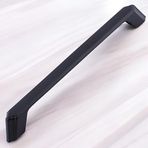 Badem10 Gökçe Kulp Siyah Metal 160 mm - 16 cm Mobilya Mutfak Çekmece Dolap Dolabı Kapak Kulbu Kulpu Kulpları