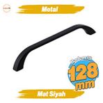 Badem10 Göksu Kulp 128 mm Siyah Metal Mutfak Mobilya Çekmece Mutfak Dolap Dolabı Kulpları Kapak Kulb 12.8 cm