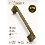 Badem10 Gölcük Düz Metal Eskitme Antik Sarı 128 Mm Mobilya Mutfak Çekmece Dolap Dolabı Kulpu Kulbu Kulpları