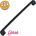 Badem10 Gölcük Oval (224 mm - 22.4 cm) Siyah Metal Mobilya Mutfak Çekmece Dolap Dolabı Kapak Kulbu Kulpu Kulpları