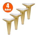 Badem10 Gold Baza Ayak 20 cm 4 Adet Mobilya Kanepe Sehpa Puf Koltuk Ayağı