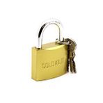 Badem10 Gold Kilit Döküm Sarı Asma Kilit 50 Mm