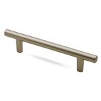 Badem10 Gül Boylu Çekmece Dolap Kapak 128 mm Saten Metal Kulp