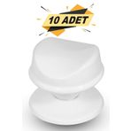 Badem10 Gülkumru Kapı Tokmağı Kapı Topuzu Babası Kolu Beyaz 10 Metal Tokmak