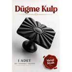 Badem10 Güneş Kare Düğme Mat Siyah Kulp Mobilya Mutfak Çekmece Dolabı Dolap Kulpları Kapak Kulpu Kulbu Metal