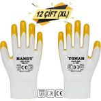 BADEM10 Handy Hn-15 Nitril Kaplama Iş Eldiveni Sanayi Inşaat Usta Eldiven 10/xl (12 Çift)