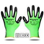 Badem10 Handy HN-16 Nitril Kaplama İş Eldiveni Sanayi İnşaat Usta Eldiven 10/XL (1 ÇİFT)