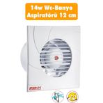 Badem10 Havalandırma Aspiratörü 12 Cm Çap Banyo Wc Vantilatör Kirli Hava Tahliye Aspiratör Koku Önleyici
