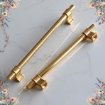 Badem10 Hisar Altın Gold Düz Metal Kulp 160 mm Mobilya Çekmece Mutfak Dolabı Dolap Kulpları Kulpu Kulbu