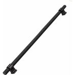 Badem10 Hisar Siyah Metal Kulp 512 mm Tırtıklı Desen Mobilya Çekmece Mutfak Dolabı Dolap Kulpları Kulbu