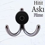 Badem10 Hitit Askı Askılık Metal Füme Vestiyer Duvar Askısı Dolap Elbise Askılığı