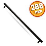 Badem10 Hitit Çekmece Dolap Kapak 288 mm Mat Siyah Metal Kulp