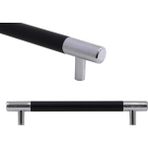 Badem10 Hitit Mobilya Mat Siyah Metal 128 mm Dolap Kapak Çekmece Kulbu