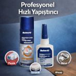 Badem10 Hızlı Yapıştırıcı 400 ml Sprey Güçlü Formül Profesyonel Çok Amaçlı Kullanım Ahşap Metal Plastik - Şeffaf - 1 Adet