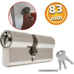 Badem10 Hok Döküm Metal Barel Göbek Kilit Silindir Kapı Emniyet Güvenlik Gömme Kilidi 83 mm 3 Anahtarlı