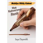 Badem10 Huş Kahverengi Renk Mobilya Rötuş Kalem Ahşap Masa Sehpa Dolap Parke Çizik Giderir Çatlak Kapatır
