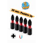 Badem10 İmpact Bits Uç 25 mm PZ2 Tayvan Çeliği Mıknatıslı Pozidriv Manyetik 1/4" Matkap Ucu 2.5 cm Uzunluk