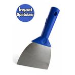 Badem10 İnşaat Spatulası 12 Cm Çelik Ağızlı Plastik Saplı Duvar Alçı Macun Uygulama Spatula Dayanıklı