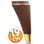 Badem10 İron Lüks 19 cm Ahşap Desenli Gold Baza Mobilya Kanepe Sehpa TV Ünitesi Koltuk Ayağı