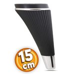 Badem10 Iron Lüks Mobilya Kanepe Tv Ünitesi Berjer Koltuk Ayağı 15 Cm Siyah Krom Ayakları