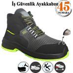 Badem10 Iş Ayakkabısı 45 Numara Süet Delikli Nefes Alan Çelik Burunlu Inşaatçı Tekstil Güvenlik Ayakkabı Bot - 0 - Siyah