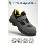 Badem10 İş Ayakkabısı S1 Cırtlı Çelik Burunlu Süet İnşaat Güvenlik Ayakkabısı Kaymaz Tabanlı