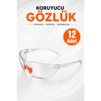 Badem10 Iş Güvenlik Güvenliği Gözlüğü Çapak Deney Koruyucu Gözlük S1100 Şeffaf (12 ADET) Ürünleri