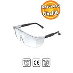 Badem10 Iş Güvenlik Güvenliği Gözlüğü Deney Laboratuvar Labaratuvar Koruyucu Gözlük Şeffaf Ürünleri