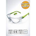 Badem10 İş Güvenlik Güvenliği Gözlüğü Kulak Ayarlı Koruyucu Laboratuvar Koruma Gözlüğü Gözlük Şeffaf S900