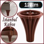 Badem10 Istanbul Konsol Mobilya Kanepe Koltuk Tv Ünitesi Baza Ayağı Orta Sehpası Ayak Ayakları 12 cm Kahve