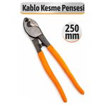 Badem10 Kablo Halat Kesici Pense 250 mm Profesyonel Çelik Tel Kesme Makası Sanayi Tipi Güçlü Kesim Aleti