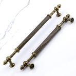 Badem10 Kader Eskitme Antik Sarı Metal Kulp 160 mm - 16 cm Mobilya Mutfak Dolabı Dolap Kulpları Çekme Kulbu