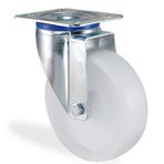 Badem10 Kama Oynak Tablalı 100x32 mm Poliamid Beyaz Burçlu Ağır Yük Tekeri