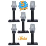 Badem10 Kapı Kolu Durdurucu Tutucu Tutacağı Stoperi Tamponu Mat Siyah 8 Cm Metal Stopu Silikonlu (5 ADET)