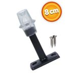 Badem10 Kapı Kolu Stoperi Tamponu Mat Siyah 8 Cm Metal Kapı Stopu Durdurucu Tutucu Tutacağı Silikonlu