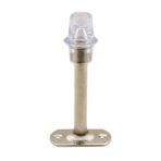 Badem10 Kapı Stoperi Tamponu 10 cm Krom Metal Vidalı Kapı Stopu Silikonlu