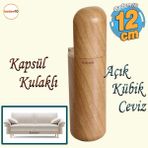 Badem10 Kapsül Ayak 12 cm Mobilya Yükseltici Kanepe Tv Ünitesi Koltuk Ayağı Baza Ayakları Açık Kübik Ceviz - Kahverengi