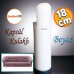 Badem10 Kapsül Bohem Mobilya Yükseltici Sehpa Kanepe Tv Ünitesi Koltuk Ayağı Baza Ayakları Mat Beyaz 18 Cm