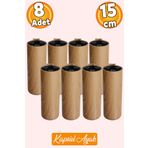 Badem10 Kapsül Bohem (PREMİUM) Açık Ceviz 15 Cm Mobilya Kanepe Koltuk Baza Yükseltme Ayağı Ayakları 8 Adet