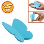 Badem10 Kelebek Çocuk Bebek Genç Odası Çekmece Dolap Kapak Plastik Mat Mavi 32 mm Kulp
