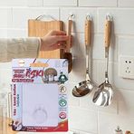 Badem10 Kendinden Yapışkanlı Kapı Askılığı Duvar Banyo Mutfak Askısı Gri
