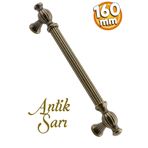Badem10 Kesir Mobilya Mutfak Dolabı Çekmece Dolap Kapak Antik Sarı 160 mm Metal Kulp
