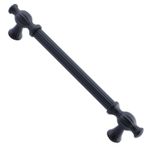 Badem10 Kesir Mobilya Mutfak Dolabı Çekmece Dolap Kapak Siyah 128 mm Metal Kulp